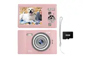 48MP HD Compact Digital Camera with 32G Memory Card-Pink