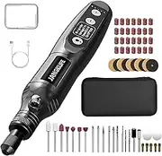 Mini Cordless Rotary Tool Kit, 5-Speed Adjustable USB Rechargeable with 67 Attachments – for Sanding, Polishing, Drilling, Engraving– Compact & Lightweight for DIY Crafts, Home Repair, Jewelry Making
