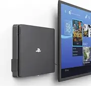 Monzlteck New Wall Mount for PS4 Slim, Near or Behind TV, Space Saving,Customized to Perfectly Fit PlayStation4 Slim,Easy to Install