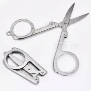 Portable Stainless Steel Folding Scissors Key Ring Sewing Travel Camping Outdoor