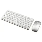 Bluetooth Keyboard Mouse Support Tablet Laptop Computer Silver Q3C63399