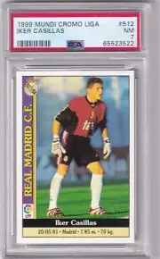 1999 Mundi Cromo League No. 512 Iker Casillas Rookie PSA