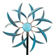 Metal Wind Spinners Outdoor, 13 Inch Dia Kinetic Wind Sculptures & Spinners w...