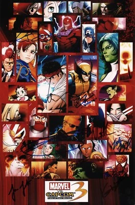 MARVEL VS.CAPCOM 3 (Cast x10) Authentic Hand-Signed "Troy Baker" 11x17 Photo B
