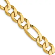 22 Inch 14K 10mm Flat Figaro Chain