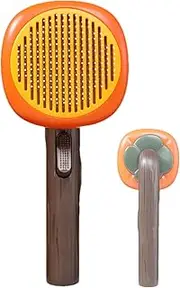 Cat Hair Brush,Pet Grooming Brush - Undercoat Dematting Coat Care Rake with Click Cleaning Slicker for Massaging Indoor Outdoor Bath