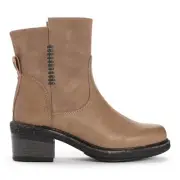 Muk Luks Womens Logger Niagara Taupe Boots Size 9