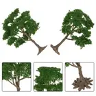 Scenery Model Trees Landscape Models 2pcs Wargame Miniature Green 3.94'' Decor