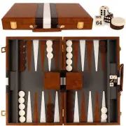 Backgammon Set - 15 Inch Classic Backgammon Board Game Sets Handheld - Backga...