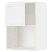 METOD wall cabinet for microwave oven, white Enköping/white wood effect, 60x37x80 cm