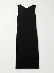 [The Row] The Row - Jovienne Knitted Dress - Black - large large Black