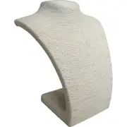 LVD MDF Linen 24cm Display Bodice Jewellery Storage Organiser Small Ivory Colour