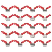 bead clamp, 20 Pcs 22mm Dia Bead Wire End Bead Clamps with Handle, Red