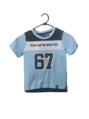 NRL Kids Cotton Tee - Cronulla Sharks - Infant - Youth - BLUE