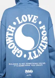 [Petals and Peacocks] Blue Balance Hoodie