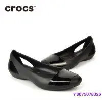 在飛比找Yahoo!奇摩拍賣優惠-熱銷 Crocs 卡駱馳 仙安娜 休閒鞋  圓頭 平底鞋拖鞋