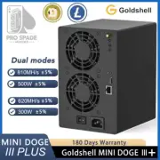 Goldshell Mini DOGE 3 III Plus 810MH/s 500W LTC DOGE BELLS Miner w/ PSU from USA