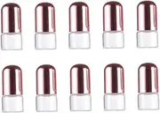 CALLARON 10pcs Refillable Glass Roller Bottles with Lid Transparent Essential Oil Containers for Travel Compact Design Leak Perfumes and Skin Care