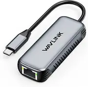 WAVLINK 5Gbps USB C to Ethernet Adapter, 5000Mbps USB-C to RJ45 Network Converter, Aluminum Case for Windows, Mac OS, iPad OS and More, RTL8157 Chipset, (5Gbps Need Type-C > 3.2)