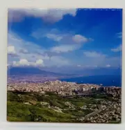 Naples Italy Ceramic Tile Trivet Coaster Travel Souvenir 4" x 4"