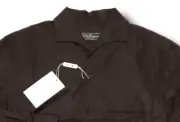 Salvatore Ferragamo Maroon Long Sleeve Cotton Shirt Size M Made in Italy