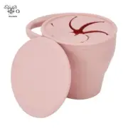 Silicone Collapsible Snack Cup Storage Container - Pink