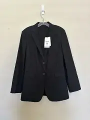 Theory Blazer Womens Sz 4 Classic Blazer H Linen Blend Eco Crunch Nwt $495
