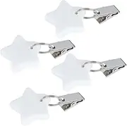Tablecloth Pendant Set of 4 Star Design Heavy Duty Metal Clip Windproof for Outdoor Table Cover