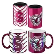 Manly Sea Eagles NRL Metallic Can Cooler and Mug Pack