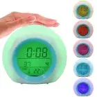 Kids Alarm Clock LED Digital Clock 7 Color Changing Night Light Bedside guzcE