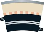 [Scalextric] Digital Single Lane Radius 3 Curve, 22.5 Degree (Pack of 4)