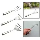 Stainless Steel Hand Rake Claw Rake Metal Shrub Rake Gardening Leaf Rake for