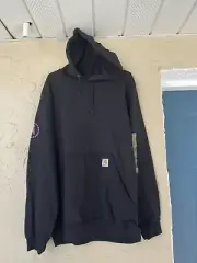Carhartt wit pink Barstool Sports Logo Size Medium Hoodie Black Sweatshirt M