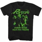 POISON 80s Retro T-Shirt Every Rose Thorn Heavy Metal Music New Black Cotton