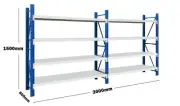 3M x 1.5M Storage Garage Shelving Warehouse Rack Bench Steel 800KG 3015 - A