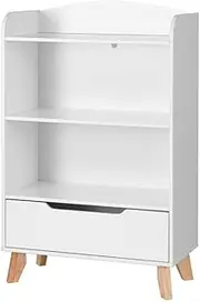 KEEZI Kids Bookshelf 3 Tiers Storage Children Bookcase Toys Organiser Drawer