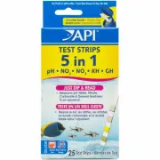 API Quick 5 In 1 Test Strips 25 Tests pH Nitrite Nitrate GH KH Hardness Aquarium