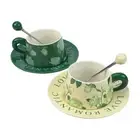 2X High-Fired Ceramic Porcelain Cup & Saucer Set 300ml Vintage Floral Tea Sp