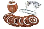 Football Sport Paper Lantern Party String Lights (4" Lanterns, 8FT Black Cord)