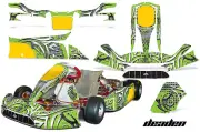Go Kart Graphics Kit Decal Sticker Wrap For Tony Kart Venox DEADEN GREEN