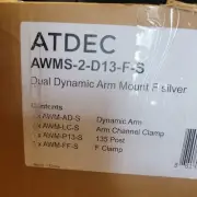 Atdec Dynamic Dual Monitor Desk Mount Arm Silver AWMS2D13FS