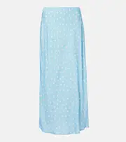 [Rixo] Rixo Ardith polka-dot midi skirt XS blue