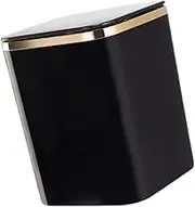 JISADER Small Trash Can Mini Waste Bin Mini Wastebasket Desk Trash Bin for Bedroom Beside, Black