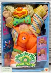 1996 New Cabbage Patch Paintin Painting Faces Kid Face CLOWN Florescent Box RARE