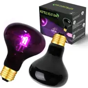 75W 2 Pack Basking Spot Infrared Night Heat Lamp Moonlight Heat Bulb for Reptile