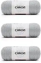 Caron Simply Soft Feathered Yarn - 3 Pack of 170g/6oz - Acrylic - 4 Medium (Worsted) - Knitting, Crocheting & Crafts