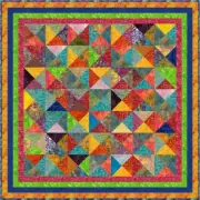 NUSA DUA - 55" x 55" - Pre-cut Patchwork Quilt Kit by Quilt-Addicts Lap