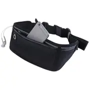 Running Belt Waist Pack Ultra Light Fitness Belt Water Resistant Waist Bag-Black