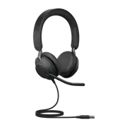 Jabra Evolve2 40 SE Wired USB-C UC Stereo Headset, 360 BusyLight, Noise Isolationg Ear Cushions Plug-and-play, 3-Microphone Technology