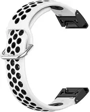 [BKUANE] 22 26mm Silicone Watchband Quick Straps For Garmin 5X 5 Plus Fenix 6 6X Pro 3HR 935 945 Fenix 7X 7 Smart Watch Band Bracelet (Color : Whiteblack, Size : XL)
